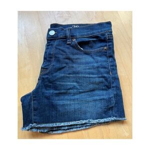 J. Crew Indigo Jean denim frayed hem shorts Sz 28